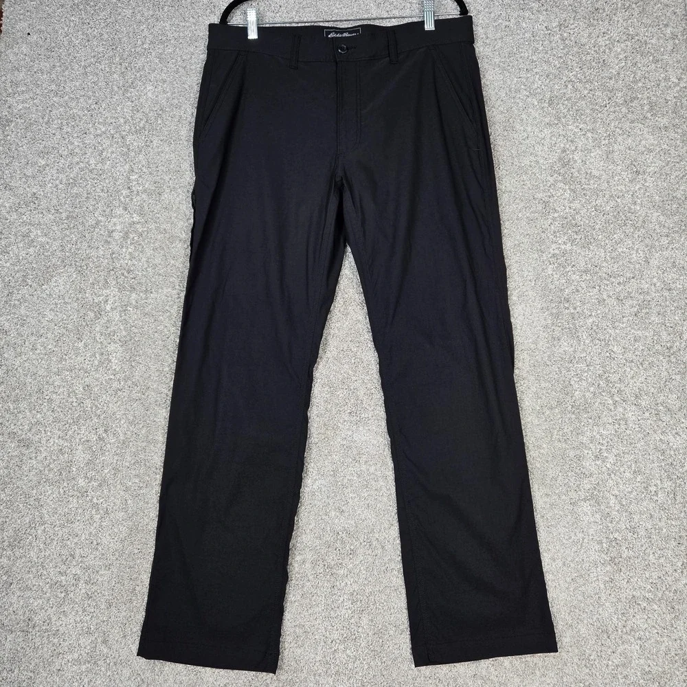 Eddie Bauer Pants Mens 35x32 Black Travex Performance Nylon Stretch Hiking